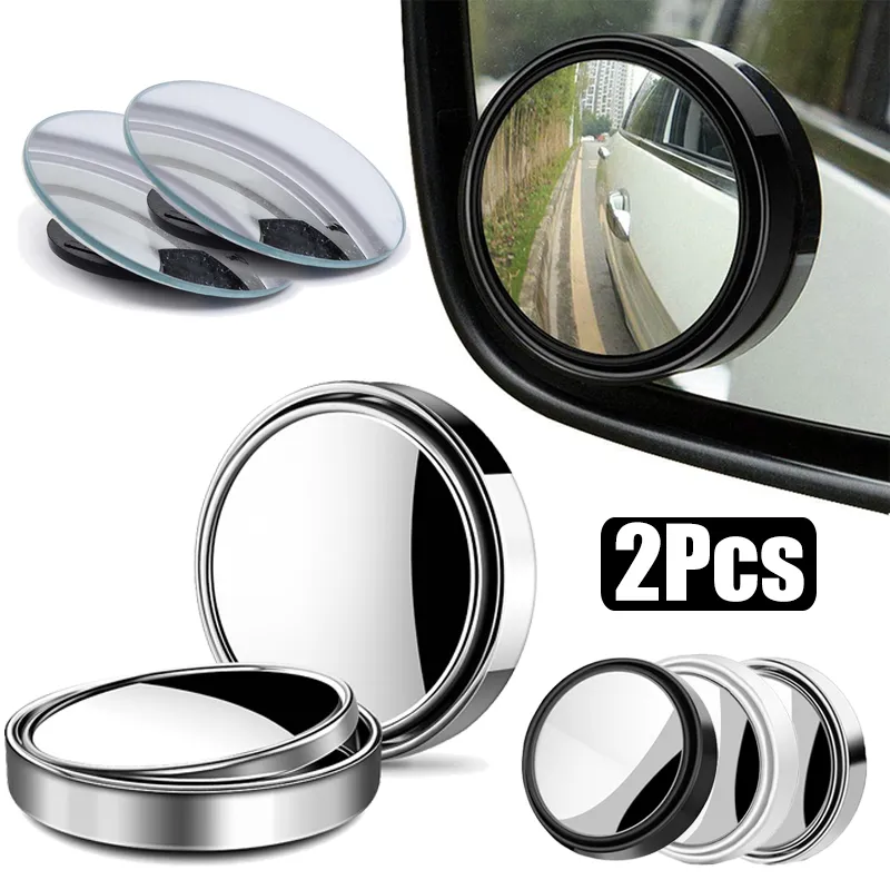 Car Blind Spot Mirror - 360 ° Регулируемое широкоугольное круглое выпуклое