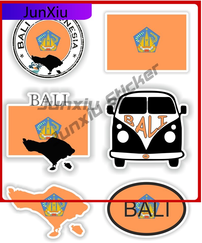Car Accessories Bali - Виниловые наклейки с флагом Бали, Индонезии,