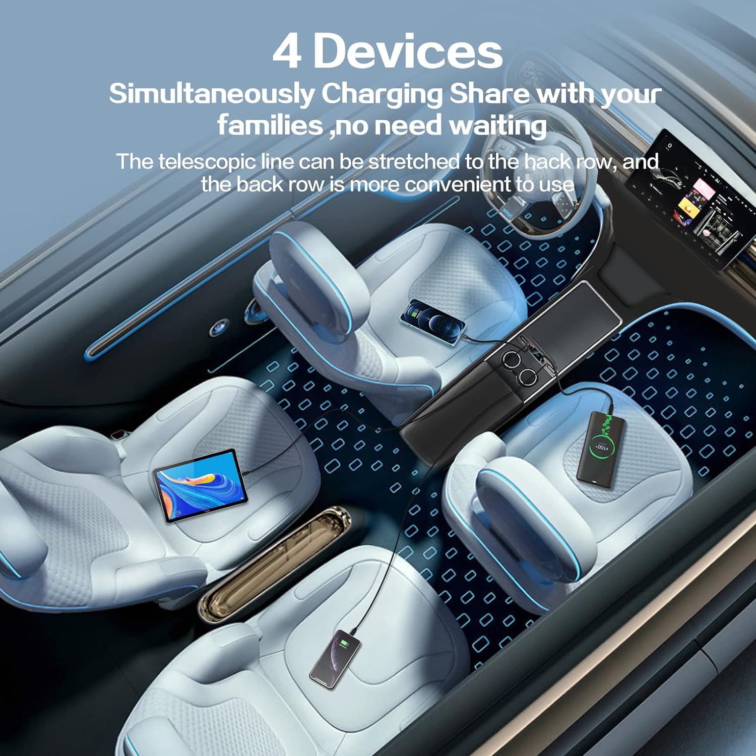 Car Accessories Logo - Автомобильное USB-зарядное устройство с несколькими портами