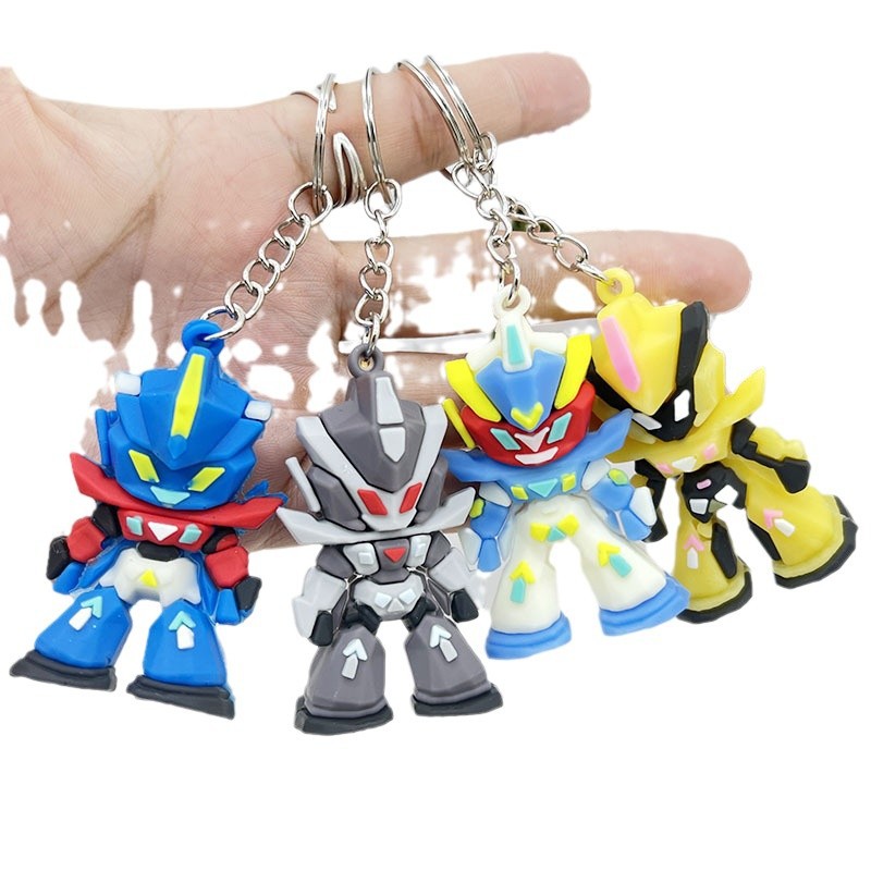 Car Accessories For Boys - Силиконовый брелок Gundam, миниатюрная фигурка мобильного